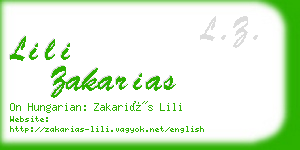 lili zakarias business card